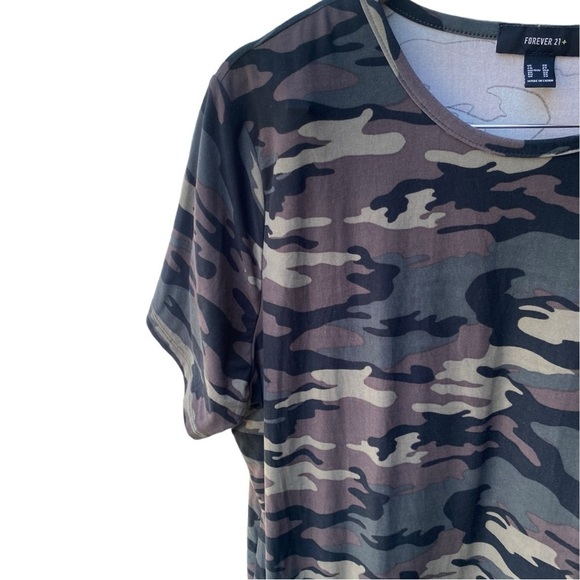 Forever 21 PLUS SIZE Camouflage Short Sleeve Dress I Size: 2X - Picture 4 of 9